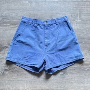 Vtg 70's 80's PATAGONIA Blue Stand Up Shorts US 12 High Rise Canvas